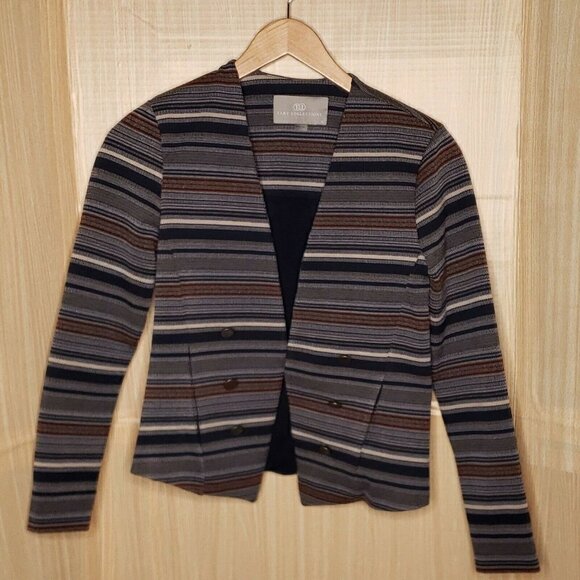 Tart Collection Womens Navy Striped Blazer XS - Picture 1 of 6